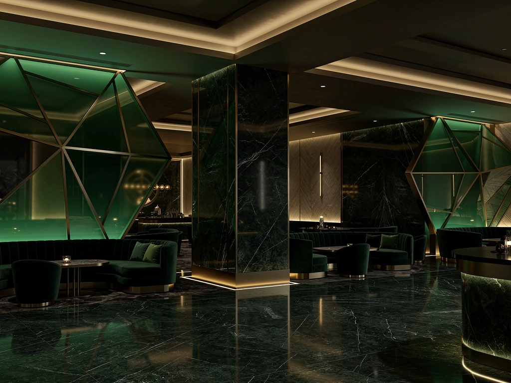 Enquadramento arquitetónico de casino de luxo